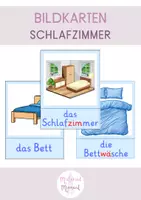 Vorschau - Bildkarten - Bildkarten: Schlafzimmer (DaZ-Unterricht) - Deckblatt