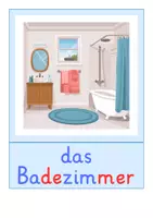 Vorschau - Bildkarten - Bildkarten: Badezimmer (DaZ-Unterricht) - Seite 1