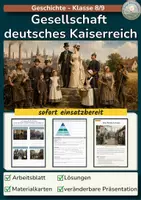 Vorschau - Stundenentwürfe - Gesellschaft im deutschen Kaiserreich - Deckblatt