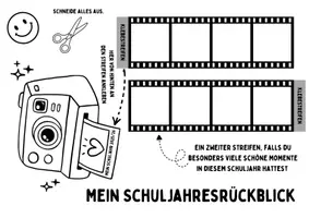 Vorschau - Arbeitsblätter - Reflexion Kamerarückblick auf das Schuljahr - Seite 1