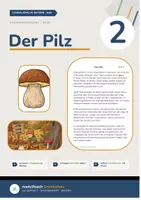 Vorschau - Stundenentwürfe - Der Pilz - Klasse 2 - 3-fach differenzierter Lesetext (Bildkarten, Stundenverlauf, Aufgaben + Lösungen uvm.) - Deckblatt