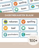 Voorbeeld - Dagritmekaarten Compleet Lichtblauw | Printable | Klassenorganisatie | Klassenmanagement - Voorblad
