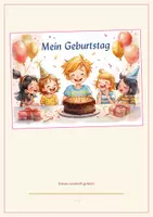Vorschau - Arbeitsblätter - Mein Geburtstag - Differenziertes Leseheft - Seite 1