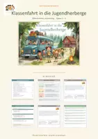 Vorschau - Arbeitsblätter - Klassenfahrt in die Jugendherberge - Differenziertes Leseheft - Deckblatt