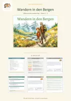 Vorschau - Arbeitsblätter - Wandern in den Bergen - Differenziertes Leseheft - Deckblatt