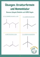 Vorschau - Arbeitsblätter - Übungen Skelettformel, Nomenklatur nach IUPAC - Seite 3