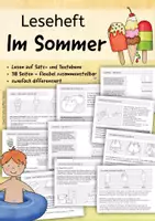 Vorschau - Stundenentwürfe - Lesetraining Sommer: Leseheft für Satz- & Textebene | differenziert & sofort einsetzbar - Deckblatt