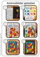 Vorschau - Arbeitsblätter - Kontrastbilder Buchstaben A–Z & a–z – Warme und kalte Farben - Seite 3