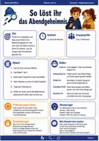 Vorschau - Spiele - Das geheime Abendtreffen Escape Room Klasse 5 bis 6 Detektivfall in der Schule - Seite 1