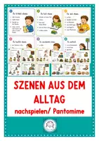 Vorschau - Spiele - Pantomime: Szenen aus dem Alltag. Spielkarten - Deckblatt
