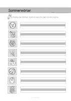 Vorschau - Arbeitsblätter - Sommerliches Schleichdiktat - Wörter - Seite 2