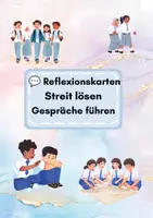 Vorschau - Stundenentwürfe - Reflexionskarten „Streit lösen“ – Gesprächsanlässe für die Grundschule - Deckblatt