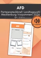 Vorschau - Arbeitsblätter - AfD Partei-Landtagswahl Mecklenburg Vorpommern 2026 (+ Audioaufnahme) - Deckblatt