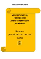 Vorschau - Arbeitsblätter - Analyse Postmoderne am Bsp. wie viel ist dein Outfit wert - Deckblatt