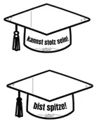 Vorschau - Arbeitsblätter - Graduation Cap / Absolventenhut / Abschiedsgeschenke / Willkommen - Seite 3