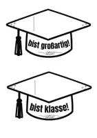 Vorschau - Arbeitsblätter - Graduation Cap / Absolventenhut / Abschiedsgeschenke / Willkommen - Seite 1