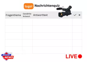 Vorschau - Test - Logo Nachrichtenquiz - Raster zur übersichtlichen Bearbeitung - Deckblatt