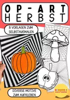 Vorschau - Mal- und Bastelvorlagen - Wachsendes Materialpaket Komplettpaket GROWING BUNDLE: 🍂 Herbst im Kunstunterricht für Grundschule - Seite 1