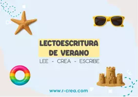 Vista previa - Refuerzo / NEE / Materiales de apoyo - lectoescritura verano con tabla lee crea y escribe - página 1