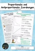Vorschau - Arbeitsblätter - Proportionale und Antiproportionale Zuordnungen - Deckblatt