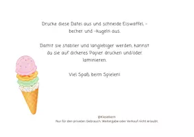 Vorschau - Spiele - Lernspiel Eiscreme | Fördermaterial Konzentration & Wahrnehmung | Kindergarten Vorschule Grundschule - Seite 1