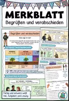 Vorschau - Arbeitsblätter - DaZ - Merkblatt "Begrüßen und verabschieden" mit Aufgaben - Deckblatt