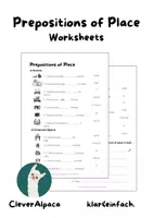 Vorschau - Arbeitsblätter - PREPOSITIONS OF PLACE · Worksheets · Englisch 5. Klasse - Seite 1