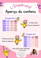 Vorschau - Arbeitsblätter - L'Impératif - Fiches mémo & exercice - PDF prêt à l'emploi - Seite 1