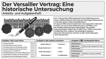 Vorschau - Unterrichtsreihen - Versailler Vertrag Arbeitsheft Geschichte PLUS Lernposter - Seite 1