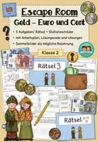 Vorschau - Arbeitsblätter - Escape Room: Geld - Euro und Cent (Klasse 2) - Deckblatt