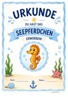 Vorschau - Mal- und Bastelvorlagen - Seepferdchen Baderegeln Urkunden - Seite 3