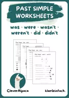Vorschau - Arbeitsblätter - PAST SIMPLE Worksheets · Englisch 5. Klasse - Deckblatt