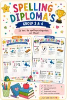 Voorbeeld - Spellingdiploma groep 3 & 4 | Staal - Voorblad