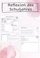 Vorschau - Anderer Materialtyp - Reflexion zum Schuljahr - Deckblatt