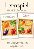 Vorschau - Spiele - Lernspiel Obst&Gemüse - Sortierspiel Vorschule & DaZ - Deckblatt