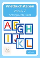 Vorschau - Bildkarten - Knetbuchstaben von A - Z Buchstabeneinführung - Deckblatt
