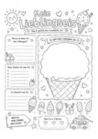 Vorschau - Mal- und Bastelvorlagen - Kreatives Sommer-Arbeitsblatt zum Malen, Gestalten & Schreiben - Deckblatt