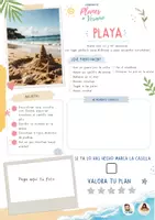 Vista previa - Hojas de trabajo - CUADERNO: PLANES DE VERANO - página 1