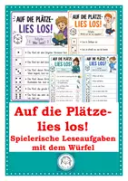 Vorschau - Spiele - Auf die Plätze – lies los! Leseübungen mit dem Würfel - Deckblatt