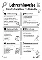 Vorschau - Arbeitsblätter - Prozentrechnung Fehlerdetektiv - Seite 1