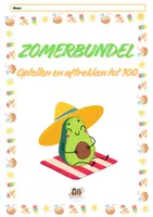 Voorbeeld - Zomerbundel optellen en aftrekken tot 100 - Voorblad