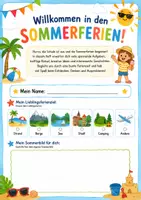 Vorschau - Unterrichtsreihen - Sommerheft Klasse 3 | Ferienheft Grundschule | Deutsch, Mathe etc. - Seite 1