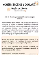 Vista previa - Hojas de trabajo - NOMBRES PROPIOS O COMUNES (CAST) - petjadescreatives - página 1