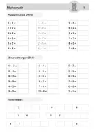 Vorschau - Arbeitsblätter - Sommer-Ferienheft / Wiederholungsheft für die 1. Klasse - Seite 1