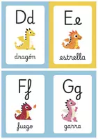 Vista previa - Hojas de trabajo - Tarjetas Foneticas dragones (Abecedario Completo) - página 3