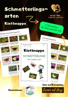 Vorschau - Arbeitsblätter - Klettmappe: Schmetterlingsarten - Deckblatt