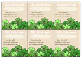 Vorschau - Bildkarten - Abschiedsgeschenk Glücksbringer - Seite 1