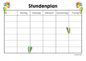 Vorschau - Arbeitsblätter - Seepferdchenklasse - Stundenplan (Klassentier) - Seite 3