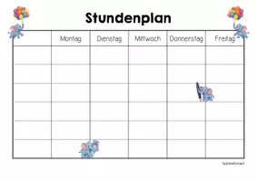 Vorschau - Arbeitsblätter - Elefantenklasse - Stundenplan (Klassentier) - Seite 3