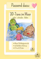 Vorschau - Mal- und Bastelvorlagen - Materialpaket Tiere im Meer - Kunst Grundschule Sommer - Unterwasserwelt basteln Kunst Klasse 2, Kunst Klasse 3 - Seite 2